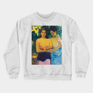 Two Tahitian Women (1899) by Paul Gauguin Crewneck Sweatshirt